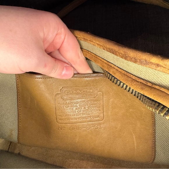 COACH RARE Vintage Coach Skinny Flight Satchel Twill NYC with Hang Tag - Picture 10 of 15
